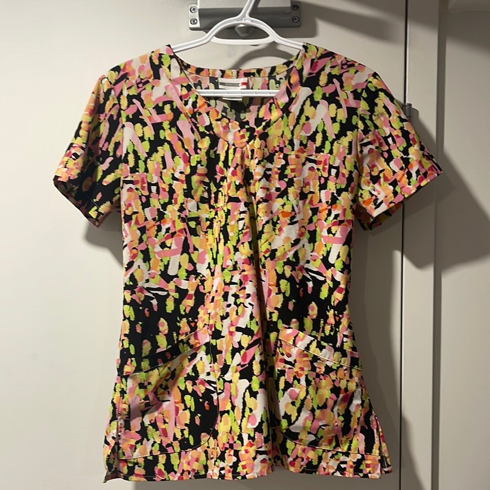 White Cross Scrub Top.